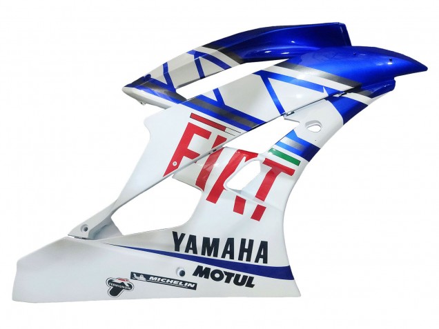 2006-2007 Yamaha YZF 600 R6 Motorcycle Fairings - White Blue Red Fiat Motul Michelin Canada