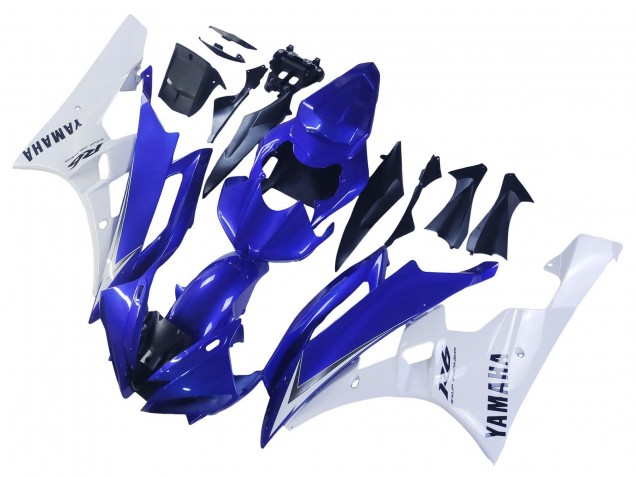 2006-2007 Yamaha YZF 600 R6 Motorcycle Fairings - White Blue Black Canada