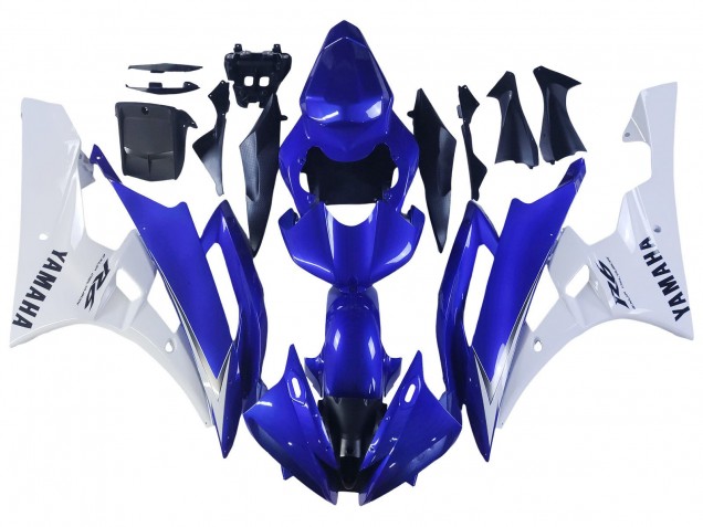 2006-2007 Yamaha YZF 600 R6 Motorcycle Fairings - White Blue Black Canada