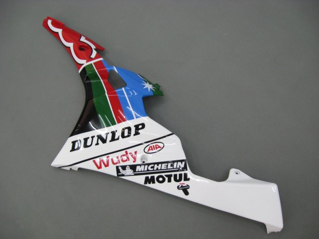 2006-2007 Yamaha YZF 600 R6 Motorcycle Fairings - Blue Green White Red Dunlop Michelin Motul Canada