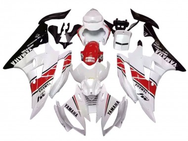 Cheap 2006-2007 Yamaha YZF 600 R6 Motorcycle Fairings - White Red Black Motul Canada