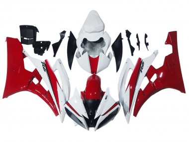 Cheap 2006-2007 Yamaha YZF 600 R6 Motorcycle Fairings - White Red Canada