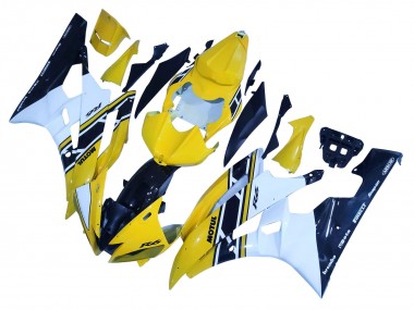 Cheap 2006-2007 Yamaha YZF 600 R6 Motorcycle Fairings - Yellow White Glossy Black Motul Canada