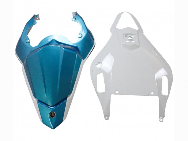 2006-2007 Yamaha YZF 600 R6 Motorcycle Fairings - White Blue Black Semakin Didepan ENEOS Canada