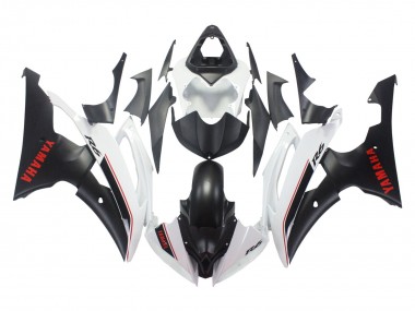 Cheap 2008-2016 Yamaha YZF 600 R6 Motorcycle Fairings - White Matte Black Red Decals Canada