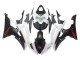 2008-2016 Yamaha YZF 600 R6 Motorcycle Fairings - White Matte Black Red Decals Canada