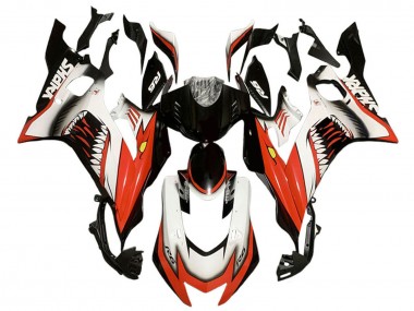 Cheap 2017-2023 Yamaha YZF 600 R6 Motorcycle Fairings - White Red Black Shark Canada