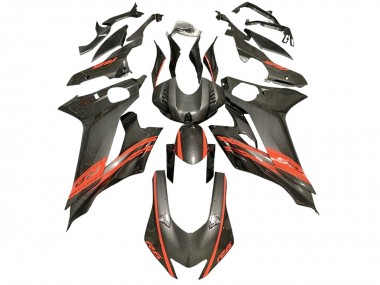 Cheap 2017-2023 Yamaha YZF 600 R6 Motorcycle Fairings - Red Black Carbon Fiber Style Canada