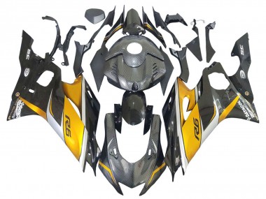 Cheap 2017-2023 Yamaha YZF 600 R6 Motorcycle Fairings - Gold Black Carbon Fiber Canada