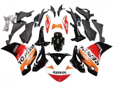 Cheap 2011-2015 Honda CBR250RR Motorcycle Fairings - Orange White Red Black Glossy HRC Repsol Canada