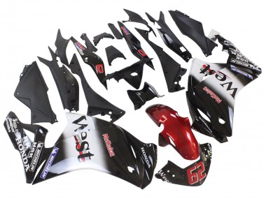 Cheap 2011-2015 Honda CBR250RR Motorcycle Fairings - Glossy Black White West Red HRC 62 Canada