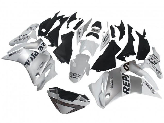 2011-2015 Honda CBR250RR Motorcycle Fairings - Silver White Black Repsol Canada