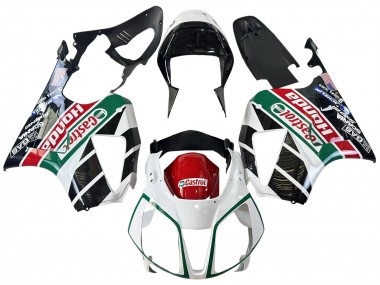 Cheap 2000-2006 Honda VTR1000 Motorcycle Fairings - White Red Green Glossy Black Castrol Canada