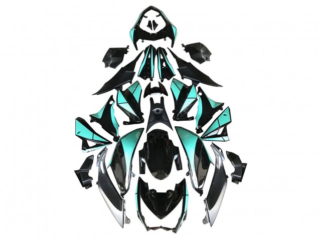 2014-2019 Kawasaki Z1000 Motorcycle Fairings - Light Blue Glossy Black Silver Canada