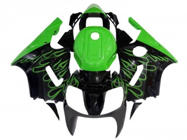 Cheap 2000-2001 Glossy Black Green Flame Kawasaki ZX12R  Motorcycle Fairings Canada