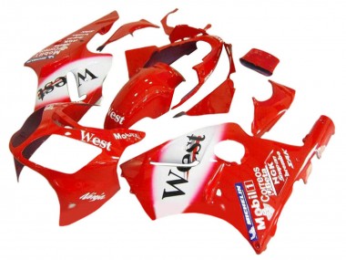 Cheap 2000-2001 Kawasaki ZX12R Motorcycle Fairings - Red White Black West Canada