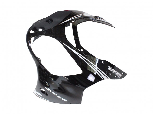 2000-2001 Kawasaki ZX12R Motorcycle Fairings - Glossy Black White Elf Snow Canada