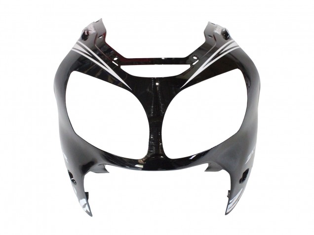 2000-2001 Kawasaki ZX12R Motorcycle Fairings - Glossy Black White Elf Snow Canada