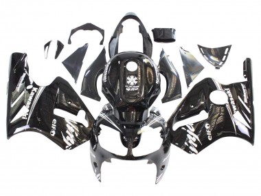 Cheap 2000-2001 Kawasaki ZX12R Motorcycle Fairings - Glossy Black White Elf Snow Canada