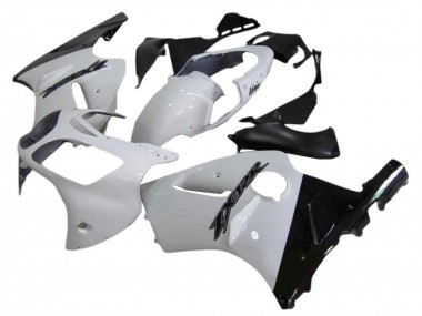 Cheap 2000-2001 Kawasaki ZX12R Motorcycle Fairings - White Glossy Black Canada