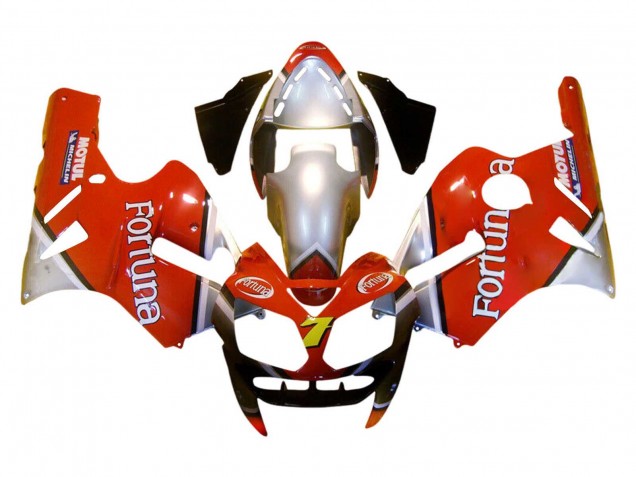 2002-2006 Kawasaki ZX12R Motorcycle Fairings - Red Silver Fortuna Canada