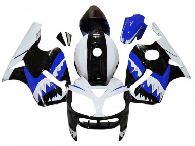 Cheap 2002-2006 Kawasaki ZX12R Motorcycle Fairings - White Blue Black Shark Canada