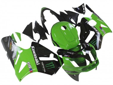 Cheap 2002-2006 Kawasaki ZX12R Motorcycle Fairing - Green Glossy Black Elf Touch4 Monster Canada