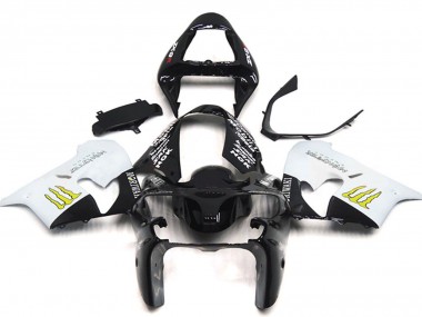 Cheap 2002-2003 Kawasaki ZX9R Motorcycle Fairings - White Glossy Black Yellow Monster Canada