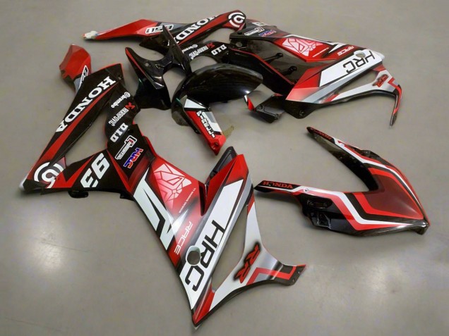 2021-2023 Honda CBR650R Motorcycle Fairings - White Red Glossy Black HRC Canada