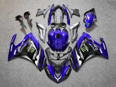 Cheap 2015-2018 Yamaha YZF R3/R25 Motorcycle Fairings - Blue Silver Black Monster Canada