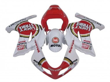 Cheap 2003-2013 Suzuki SV650 Motorcycle Fairings - White Red Lucky Strike Canada