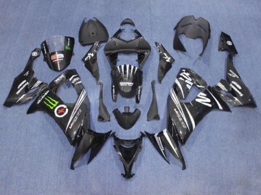 Cheap 2008-2010 Kawasaki ZX10R Motorcycle Fairings - Black White Green Monster Canada