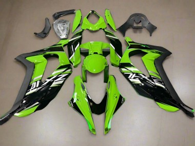 Cheap 2016-2020 Kawasaki ZX10R Motorcycle Fairings - Green Glossy Black Canada