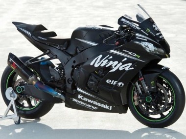 Cheap 2016-2020 Kawasaki ZX10R Motorcycle Fairings - Matte Black White Elf Ninja Canada