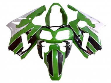 Cheap 2000-2001 Kawasaki ZX12R Motorcycle Fairings - White Green Black Stripe Canada