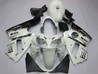 Cheap 2000-2001 Kawasaki ZX12R Motorcycle Fairings - Pearl White Black Elf Monster Energy Canada