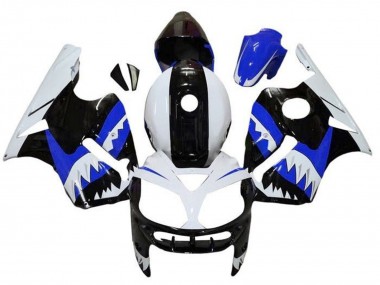 Cheap 2000-2001 Kawasaki ZX12R Motorcycle Fairings - White Black Blue Shark Canada