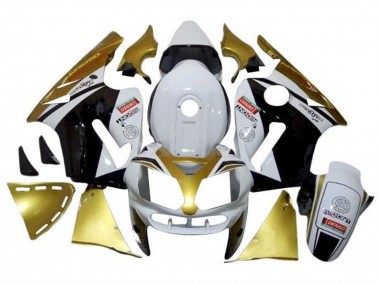 Cheap 2000-2001 Kawasaki ZX12R Motorcycle Fairings - White Gold Black Canada