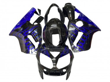 Cheap 2002-2006 Kawasaki ZX12R Motorcycle Fairings - Glossy Black Blue Flame Canada