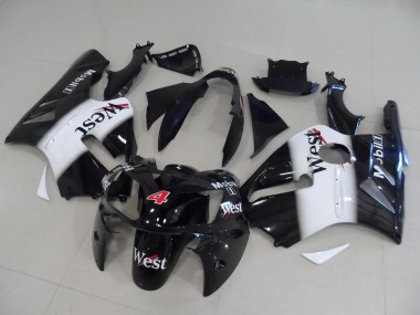Cheap 2002-2006 Kawasaki ZX12R Motorcycle Fairings - Glossy Black White Red West Mobil 4 Canada