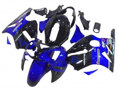 Cheap 2002-2006 Kawasaki ZX12R Motorcycle Fairings - Blue Glossy Black Elf Bridgestone Monster Canada