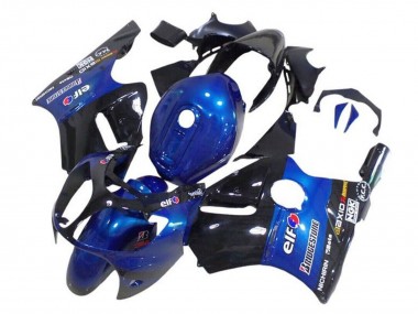 Cheap 2002-2006 Kawasaki ZX12R Motorcycle Fairings - Blue Glossy Black Elf Bridgestone Canada