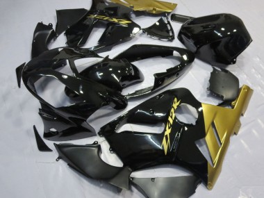 Cheap 2002-2006 Kawasaki ZX12R Motorcycle Fairings - Glossy Black Gold Canada