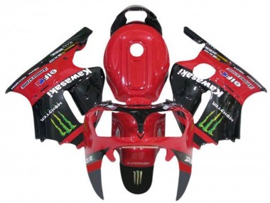 Cheap 2002-2006 Kawasaki ZX12R Motorcycle Fairings - Red Black Green Elf Monster Canada