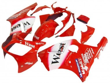 Cheap 2002-2006 Kawasaki ZX12R Motorcycle Fairings - Red White West Canada