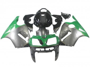 Cheap 2002-2006 Kawasaki ZX12R Motorcycle Fairings - Silver Green Black Canada
