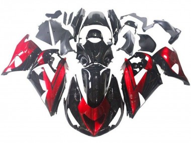 Cheap 2006-2011 Kawasaki ZX14R ZZR1400 Motorcycle Fairings - Red Glossy Black Canada