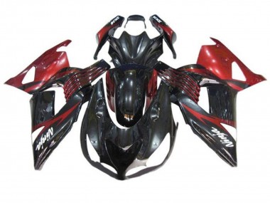 Cheap 2006-2011 Kawasaki ZX14R ZZR1400 Motorcycle Fairings - Red Glossy Black White Decal Canada