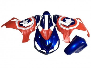 Cheap 2006-2011 Kawasaki ZX14R ZZR1400 Motorcycle Fairings - Blue Red White Star Captain America Canada