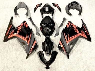 Cheap 2013-2024 Kawasaki EX300 Motorcycle Fairings - Glossy Black Orange Canada